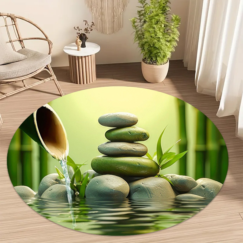 Spa And Wellness Hotel - Zen Bambu Taş Su Akışı Yuvarlak