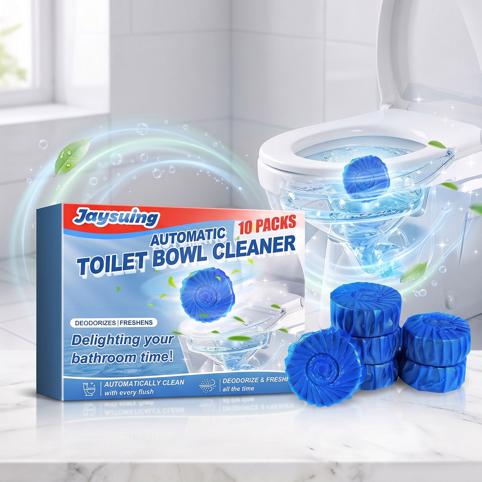 Shower Steamer Tablet - Klozet Temizleyici Blokları Mavi Efervesan Kireç