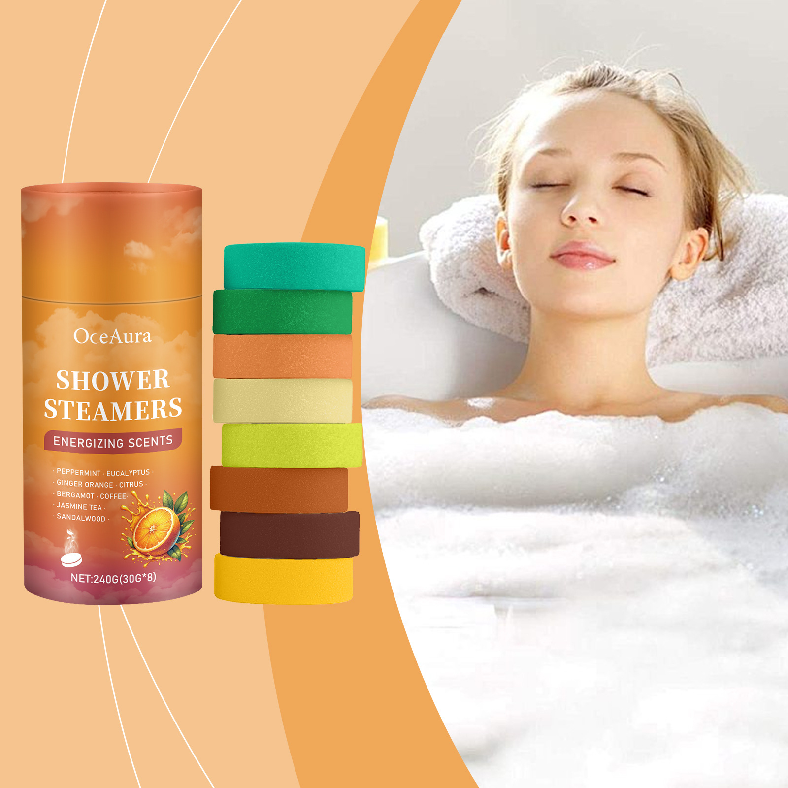 Shower Steamer Tablet - 8 adet duş buharlaştırıcılar aromaterapi uçucu